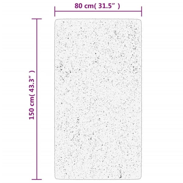 vidaXL Matta OVIEDO kort lugg beige 80x150 cm