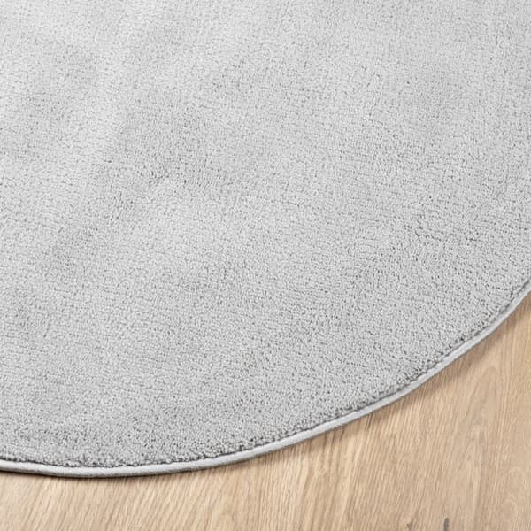 vidaXL Matta OVIEDO kort lugg grå Ø 200 cm