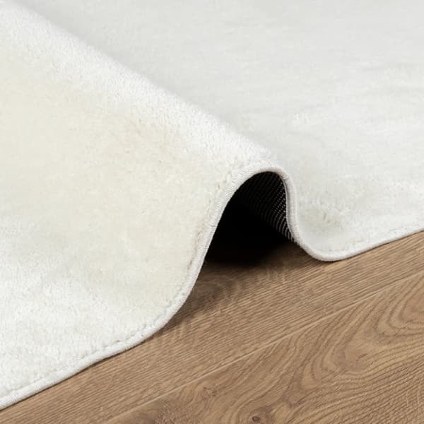 vidaXL gulvtæppe OVIEDO 140x200 cm kort luv cremefarvet