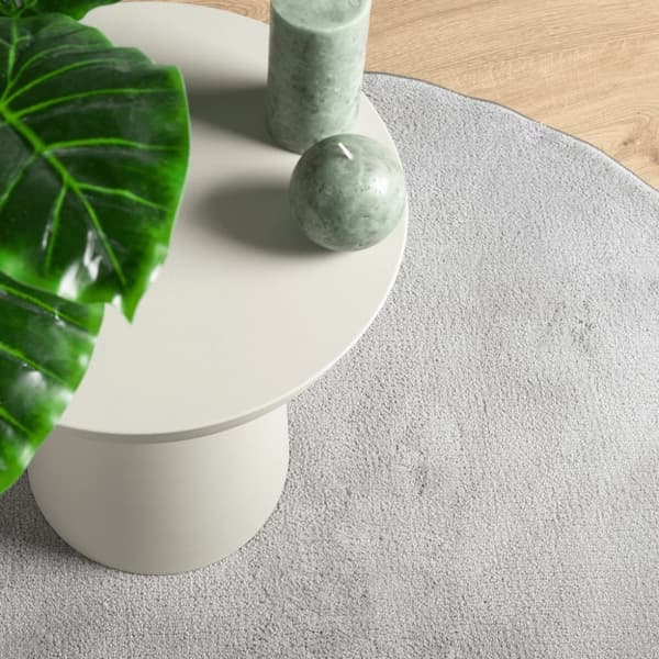 vidaXL Teppe OVIEDO kort luv grå Ø 120 cm