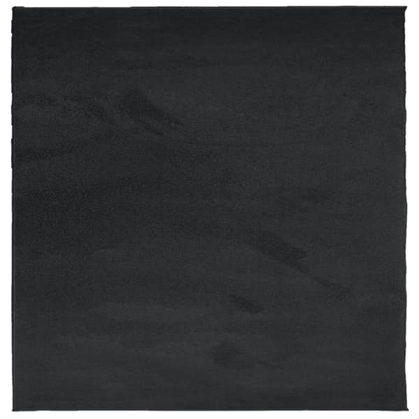 vidaXL Matta OVIEDO kort lugg svart 160x160 cm