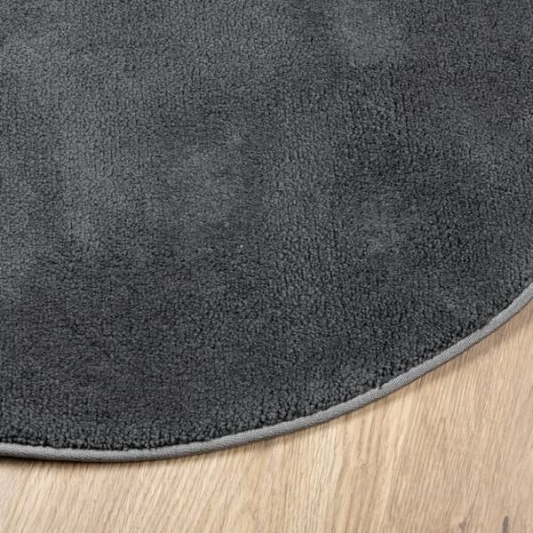 vidaXL Teppe OVIEDO kort luv antrasitt Ø 280 cm