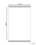 Pikkukuva 3 / 6: Matto beige/vaaleanpunainen 140 x 200 cm puuvilla sateenkaari lastenhuone lyhyt nukka