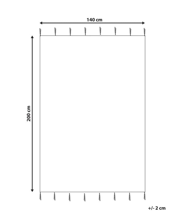 Flerfarget Teppe i Bomull med Abstrakt Mønster 140 x 200 cm med Lav Luv og Dusker til Barnas Lekerom