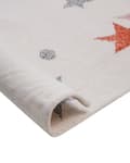 Miniatyrbilde 5 av 6: Gulvteppe Hvit Bomull 140 x 200 cm Teppe med Lav Luv for Lekerom for Barn