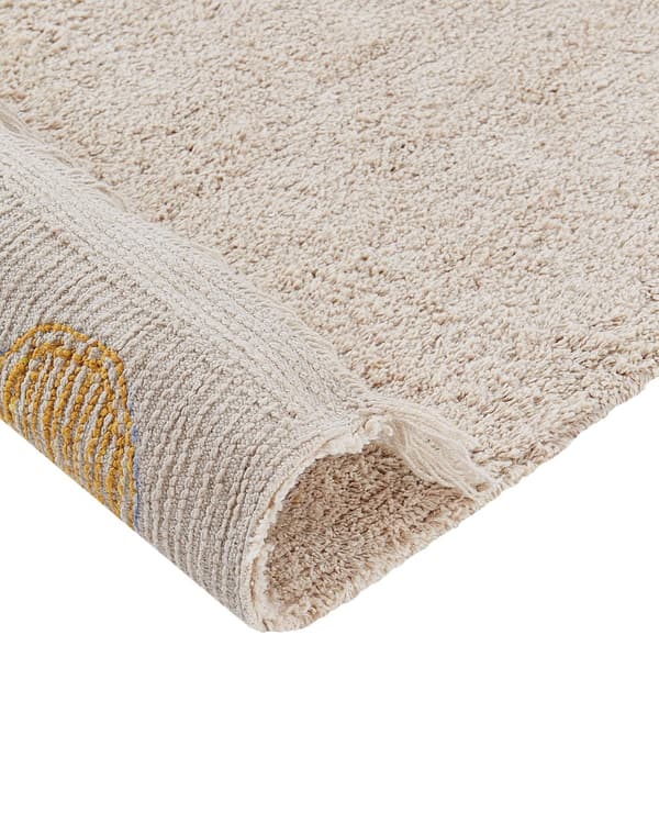 Gulvteppe Flerfarget Bomull 140 x 200 cm Teppe med lav luv for lekerom for barn