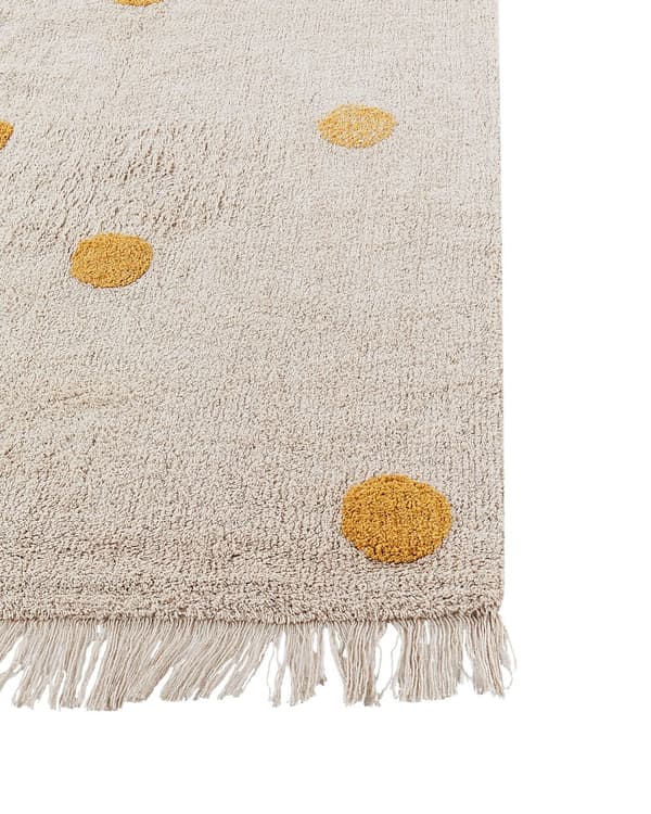 Gulvteppe Flerfarget Bomull 140 x 200 cm Teppe med lav luv for lekerom for barn