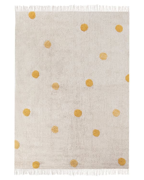 Gulvteppe Flerfarget Bomull 140 x 200 cm Teppe med lav luv for lekerom for barn