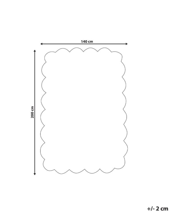 Gulvteppe Beige Bomull 140 x 200 cm Prikkete mønster Bohemsk stil Tekstiler Dekor Barnerom