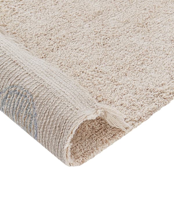 Gulvteppe Flerfarget Bomull 140 x 200 cm Teppe med lav luv for lekerom for barn
