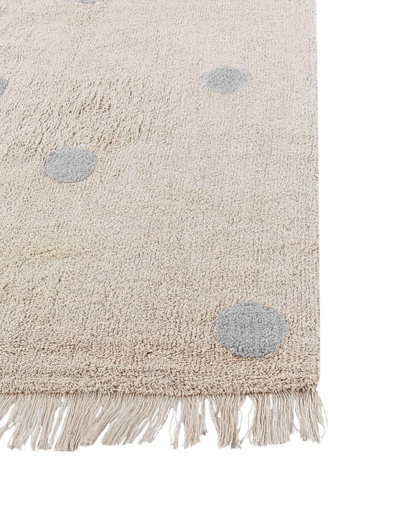 Gulvteppe Flerfarget Bomull 140 x 200 cm Teppe med lav luv for lekerom for barn