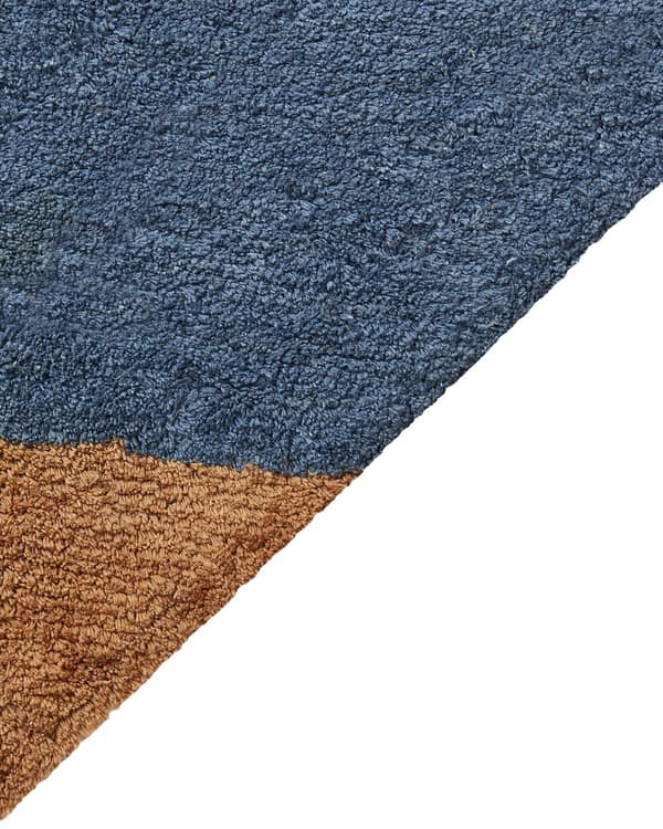 Gulvteppe Beige Brun Bomull 140 x 200 cm Stripete mønster Frynser Bohemsk stil Tekstiler Dekor Stue