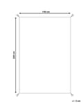 Miniatyrbilde 3 av 6: Teppe med bamsemønster i beige bomull 140 x 200 cm med lav luv og dusker til lekerommet for barn