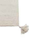 Miniatyrbilde 6 av 6: Teppe med bamsemønster i beige bomull 140 x 200 cm med lav luv og dusker til lekerommet for barn
