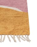 Miniatyrbillede 6 af 6: Tæppe pink flerfarvet bomuld 140 x 200 cm kortærmet rektangulære frynser stue soveværelse