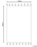 Miniatyrbillede 3 af 6: Abstrakt mønster i beige og grøn bomuld 140 x 200 cm med lav hætte og kvaster til børneværelset
