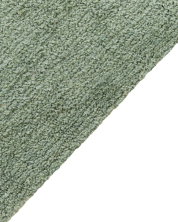 Grønt teppe i bomull 140 x 200 cm Rektangulært med dusker Ensfarget mønster Håndtuftet Moderne Boho til barn