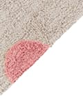 Miniatyrbild 4 av 6: Matta Beige och rosa bomull prickar mönster 140 x 200 cm Kort lugg för barn lekrum