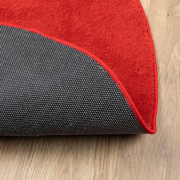 vidaXL Matta OVIEDO kort lugg röd Ø 100 cm