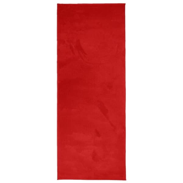 vidaXL Teppe OVIEDO kort luv rød 80x200 cm