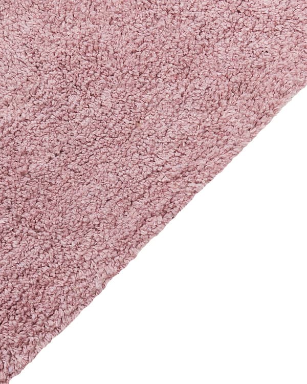 Matta Rosa Bomull 140 x 200 cm Rektangulär med tofsar Fast mönster Handtuftad Modern Boho för barn