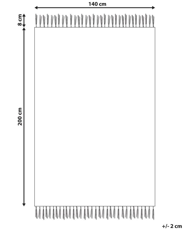 Matta Blå Bomull Abstrakt Mönster 140 x 200 cm Kort Lugg Tofsar Rektangulär Vardagsrum Sovrum