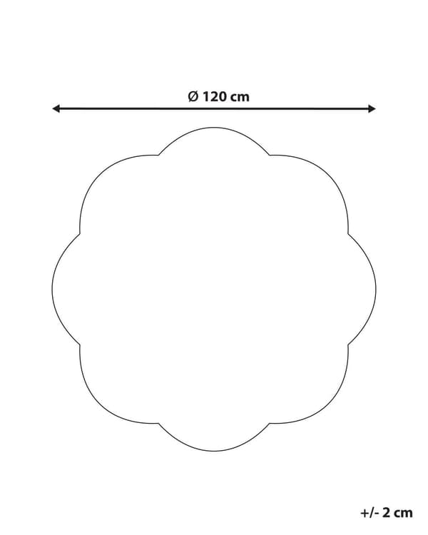 Barnmatta Bomull Ljusbeige ø 120 cm Oregelbunden rund form Handvävd Flerfärgad Fläckar Golv Lekmatta