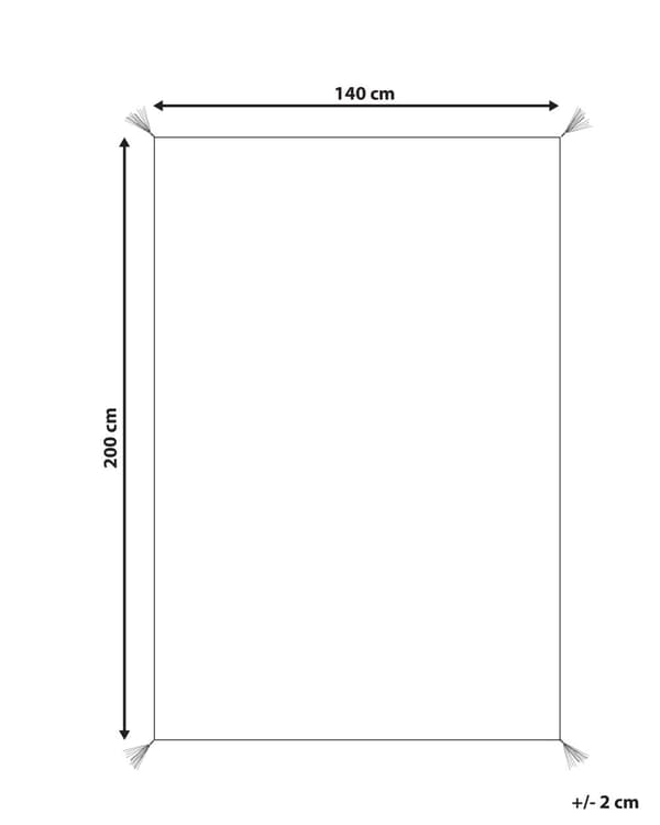 Barnmatta Bomull Flerfärgad 140 x 200 cm Stjärnmönster Handvävd med tofsar Lekmatta för golv