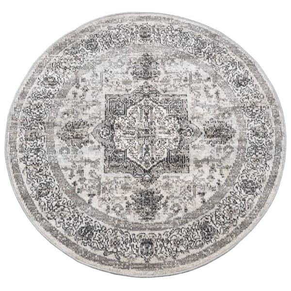 vidaXL Teppe ARBIZU innendørs og utendørs vintage design Ø 120 cm