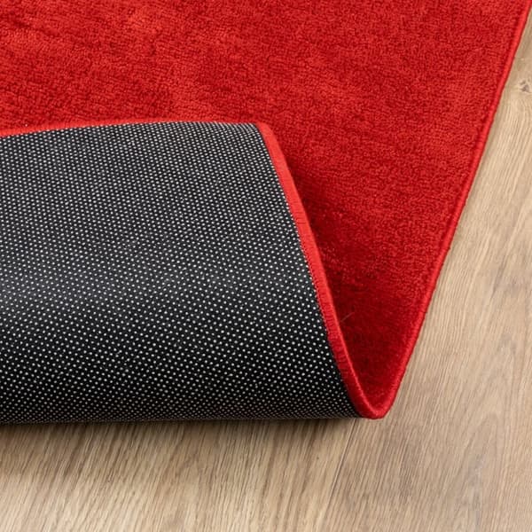 vidaXL Matta OVIEDO kort lugg röd 240x240 cm