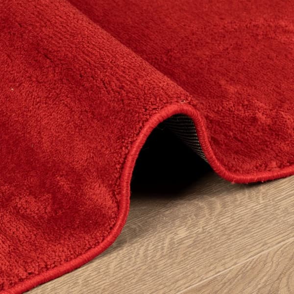 vidaXL Matta OVIEDO kort lugg röd 240x240 cm