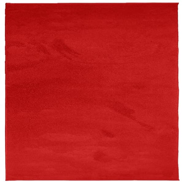vidaXL Matta OVIEDO kort lugg röd 240x240 cm