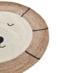 Pikkukuva 4 / 6: Matto beige juutti ø 120 cm pyöreä nalle kuva lastenhuoneeseen boho tyyli