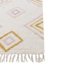 Miniatyrbilde 4 av 6: Bomullsteppe Off-White Tuftet 140x200 cm med Flerfarget Geometrisk mønster Rektangulært