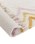 Miniatyrbilde 5 av 6: Bomullsteppe Off-White Tuftet 140x200 cm med Flerfarget Geometrisk mønster Rektangulært