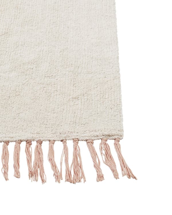 Teppe Beige Flerfarget Bomull 140 x 200 cm Luftballongmotiv Håndlaget Egnet for gulvvarme Barnerom Soverom