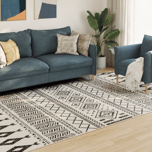 vidaXL gulvtæppe 190x300 cm inde/ude skridsikkert kort luv flerfarvet