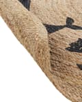 Miniatyrbilde 7 av 7: Teppe Beige Jute ø 120 cm Rund form Dyremotiv Bohemsk stil Barnerom Barneteppe Gulvteppe Dekorasjon Tekstiler