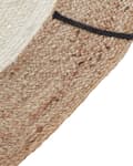 Miniatyrbillede 5 af 6: Gulvtæppe beige jute ø 120 cm rundt bjørnemotiv boho moderne stil stue børneværelse