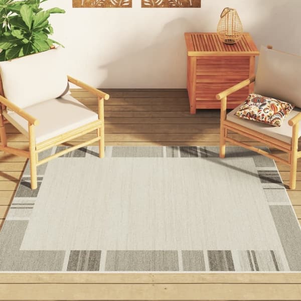vidaXL Inne- og uteteppe kort luv flerfarget 120x180 cm sklisikkert