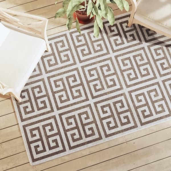 vidaXL Matta kort lugg flerfärgad inomhus/utomhus 120x180 cm halkfri