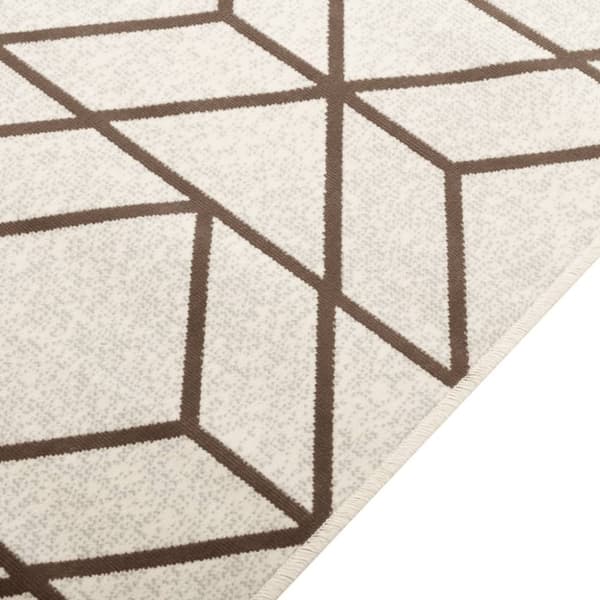 vidaXL Matta kort lugg flerfärgad inomhus/utomhus 120x180 cm halkfri