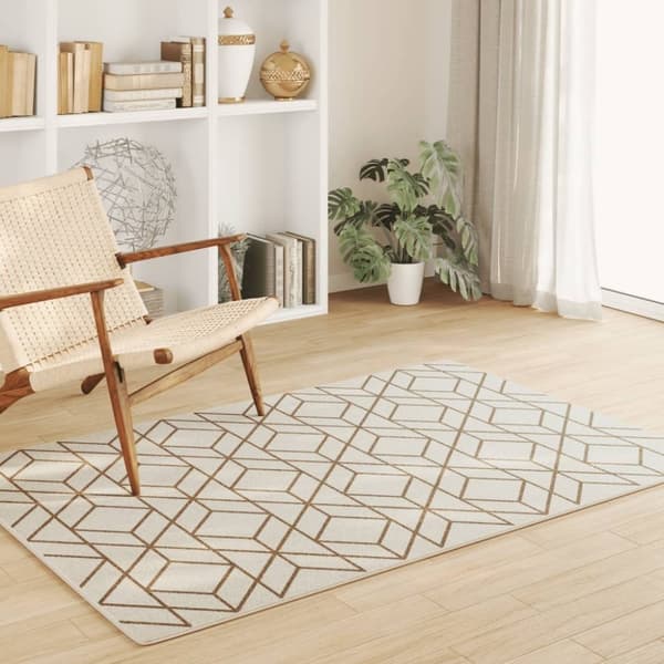 vidaXL Matta kort lugg flerfärgad inomhus/utomhus 120x180 cm halkfri