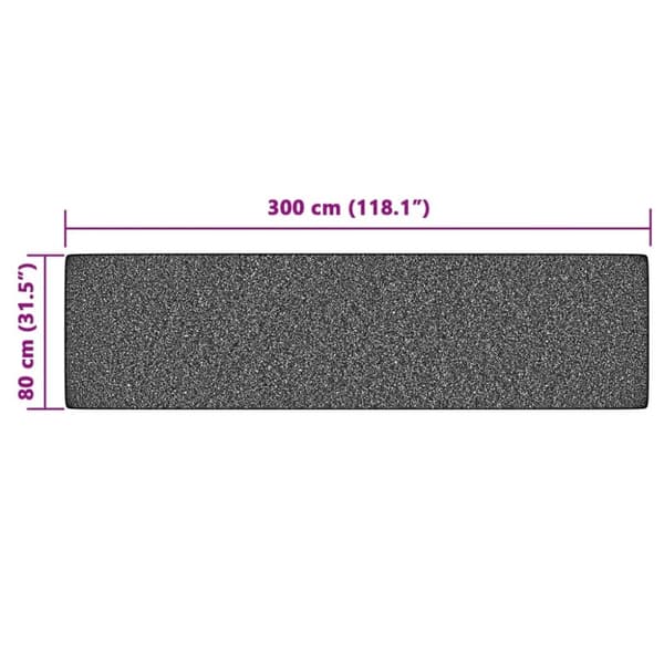 vidaXL Inne- og uteteppe kort luv flerfarget 80x300 cm sklisikkert