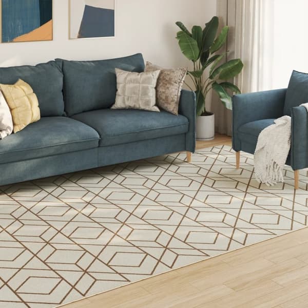 vidaXL Inne- og uteteppe kort luv flerfarget 190x300 cm sklisikkert