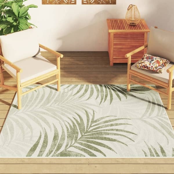 vidaXL Matta kort lugg flerfärgad inomhus/utomhus 120x180 cm halkfri