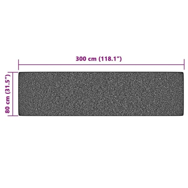 vidaXL Matta kort lugg flerfärgad inomhus/utomhus 80x300 cm halkfri