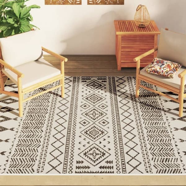 vidaXL gulvtæppe 160x230 cm inde/ude skridsikkert kort luv flerfarvet