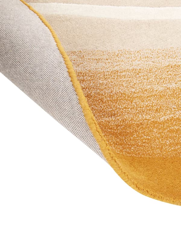 Matta Beige Ull ⌀ 140 cm Rund Ojämn Rund Form Accent Matta