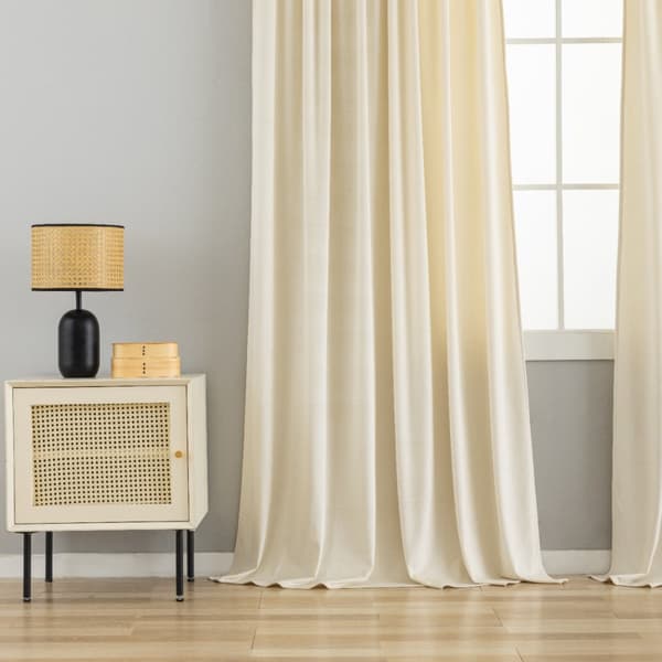 Rumsförmörkande Sammetsgardin 2-pack Mathilde Beige